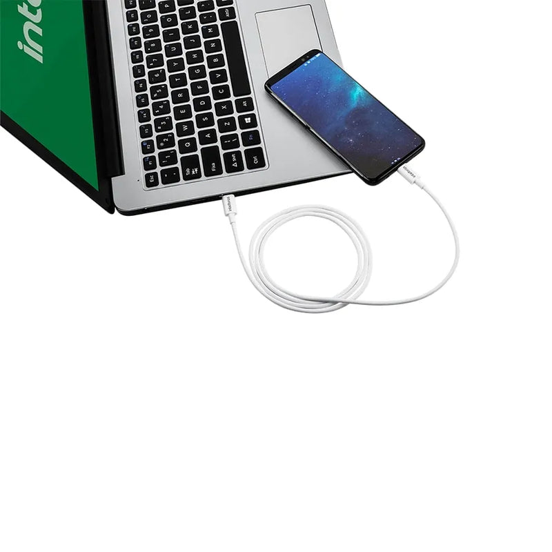 Cabo USB-C - USB-C 1,2m PVC branco Intelbras EUCC 12PB