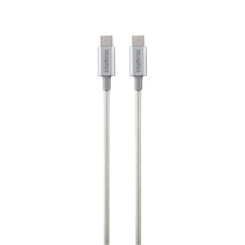 Cabo USB-C - USB-C 1,5m nylon branco Intelbras EUCC 15NB