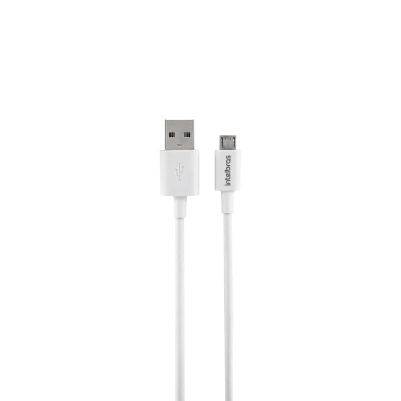 Cabo USB - Micro USB 1,2m PVC branco Intelbras EUAB 12PB