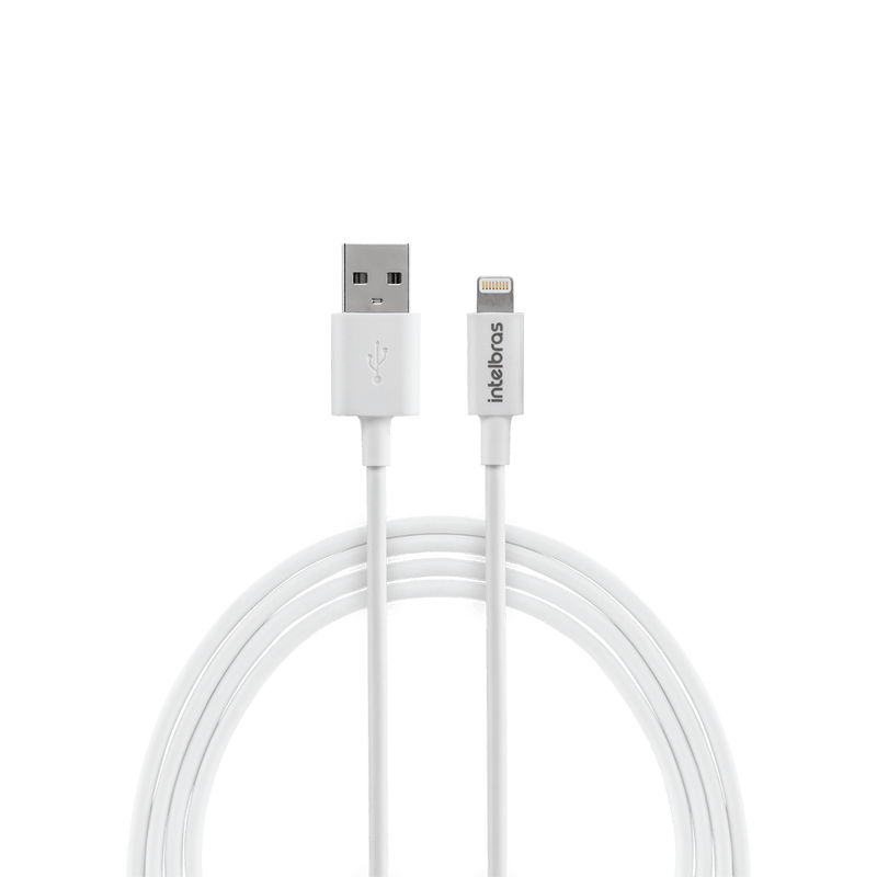 Cabo USB - Lightning 1,2m PVC branco Intelbras EUAL 12PB