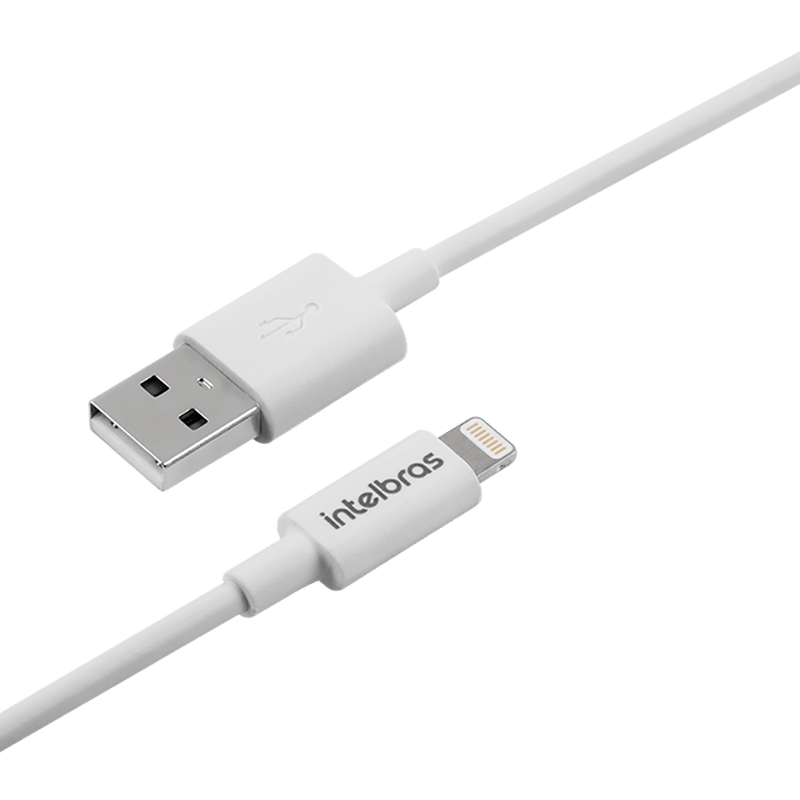 Cabo USB - Lightning 1,2m PVC branco Intelbras EUAL 12PB