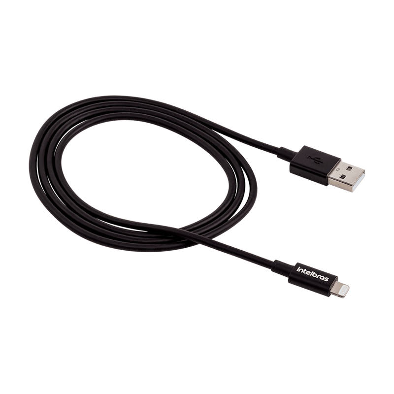 Cabo USB - Lightning 1,2m PVC Preto Intelbras EUAL 12PP