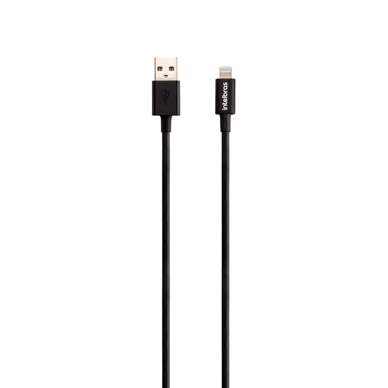 Cabo USB - Lightning 1,2m PVC Preto Intelbras EUAL 12PP