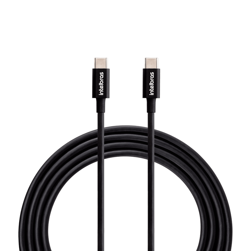 Cabo USB-C - USB-C 1,2m PVC Preto Intelbras EUCC 12PP