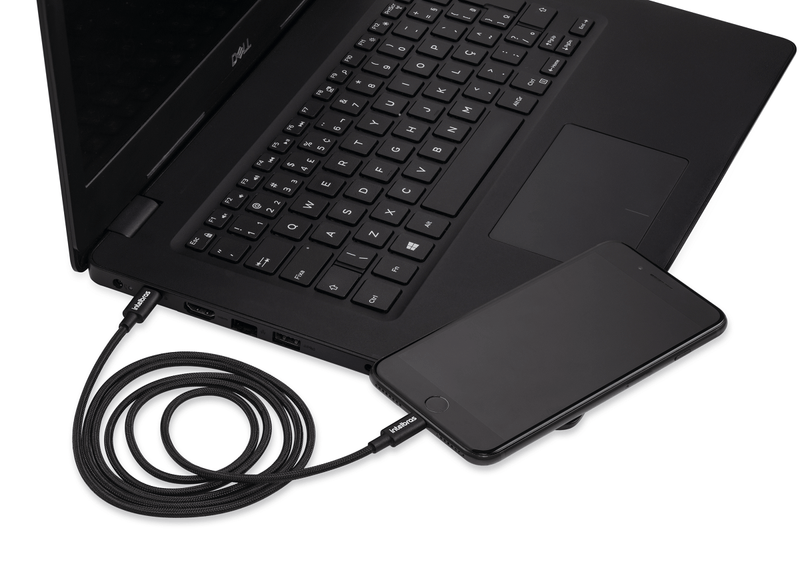 Cabo USB-C - Lightning 1,5m Nylon Preto Intelbras EUCL 15NP