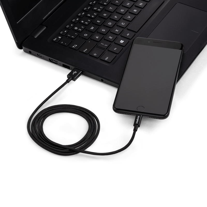 Cabo USB - Lightning 1,5m Nylon Preto Intelbras EUAL 15NP