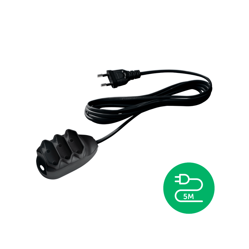 Extensão Elétrica 3 Tomadas 2 Pinos 10a 5m Intelbras Ext 2005 Preta