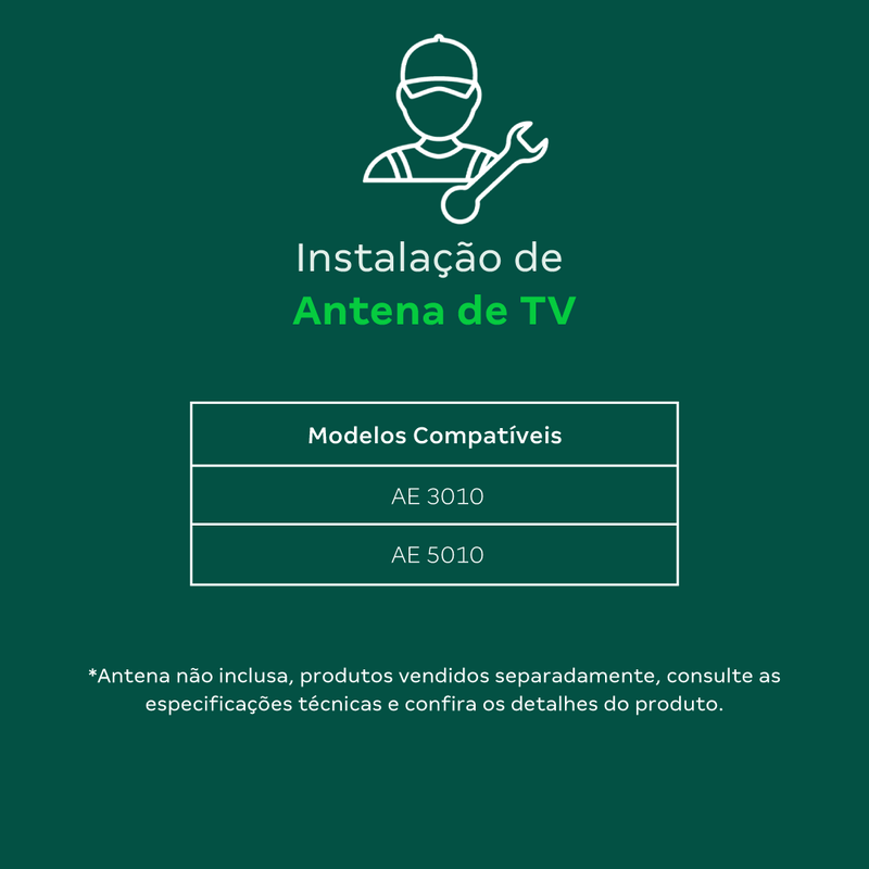 Instalação de Antena de TV (AE 3010 ou AE 5010)